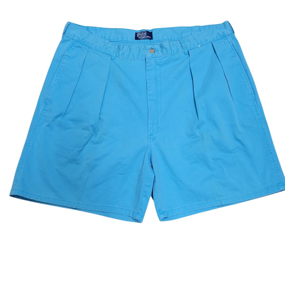 Polo Ralph Lauren Vintage Pleated Front Blue Shorts Men's 38 Inseam 7" - Picture 4 of 5